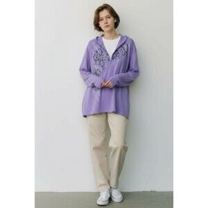 Liz & Me Sport Purple Sweatshirt With Graphic  Floral Design Women's 5 X